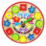 Relógio Pedagógico Educativo Brinquedo Palhacinho Em Madeira - 4