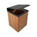 Ver imagem 1 de Lixeira de Madeira Plástica com Tampa Basculante 68l
