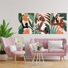 Quadros Para Sala Africanas Estilizadas 3 Telas 60x45cm - 2