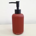 Ver imagem 1 de Porta Sabonete Liquido Vermelho Canelado de Cimento 17,5x6cm