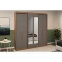 Ver imagem 1 de Guarda Roupa Casal 6 Portas (2 C/ Espelho) e 2 Gavetas Ph 1804 Carvalho/fendi - Herval