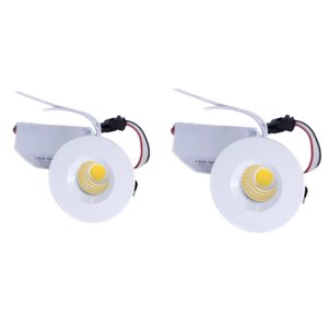 Kit 2 Mini Spot Led Embutir Redondo 6500k 3w Branco Frio 4,5cm Bivolt Pix Mini Spot Led Sl (1-3)x1w