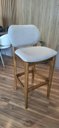 Ver imagem 2 de Kit 2 Banquetas Alta Decor Linho Cinza N-14