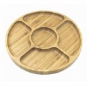 Ver imagem 2 de Petisqueira Redonda Bambu 5 Divisórias Prato 20Cm Dinasty