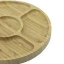 Ver imagem 4 de Petisqueira Redonda Bambu 5 Divisórias Prato 20Cm Dinasty