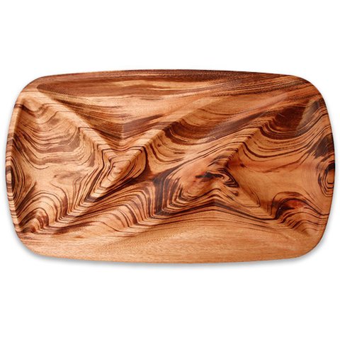 Petisqueira Tábua de Aperitivos Grande- Madeira Maciça Nobre