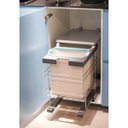 Ver imagem 2 de Lixeira Deslizante Inox Dupla 18L cada Tampa Articulada 36,5x50x54cm Masutti