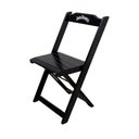 Ver imagem 4 de Kit 2 Conjuntos Mesa Dobrável Madeira 110x70 com 6 Cadeiras Personalizada Jack Preta - Cor: Preto
