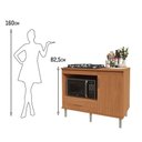 Ver imagem 5 de Balcão para Cooktop 1,05m 5 Bocas 1 Nicho com 1 Porta e Gaveta Turim Nature