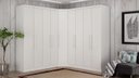 Ver imagem 1 de Modulado Closet Completo 9 Portas 6 Gavetas - Linea-branco - Móveis Novo Horizonte