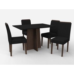 Jogo para Sala de Jantar com 4 Cadeiras e Mesa Ana New Ceval - 2