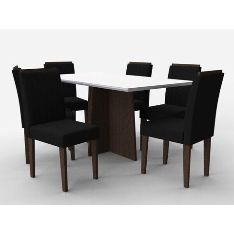 Jogo para Sala de Jantar com Mesa e Cadeiras Ana para 6 Lugares New Ceval