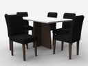 Ver imagem 1 de Jogo para Sala de Jantar com Mesa e Cadeiras Ana para 6 Lugares New Ceval