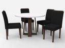 Ver imagem 1 de Mesa de Jantar Isabela com 4 Lugares Cadeiras Ana New Ceval - Big Shops