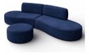Ver imagem 5 de Sofá e Puff Orgânico Virginia 300cm Sala Suede:Azul-Marinho