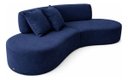 Ver imagem 4 de Sofá e Puff Orgânico Virginia 300cm Sala Suede:Azul-Marinho