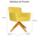 Ver imagem 5 de Poltrona Decorativa Onix Pés Giratório de Madeira Suede Amarelo - DS Estofados