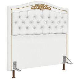 Cabeceira Cama Box Casal King 195cm Imperial J02 Corano Branco - Mpozenato - 1 Cabeceira Cama Box Casal King 195cm Imperial J02 Corano Branco - Mpozenato - 1