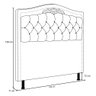 Cabeceira Cama Box Casal King 195cm Imperial J02 Corano Branco - Mpozenato - 5