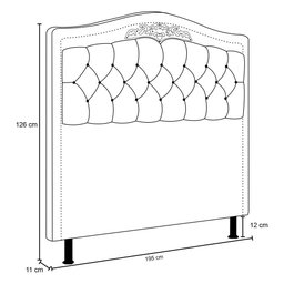 Cabeceira Cama Box Casal King 195cm Imperial J02 Corano Branco - Mpozenato - 5 Cabeceira Cama Box Casal King 195cm Imperial J02 Corano Branco - Mpozenato - 5