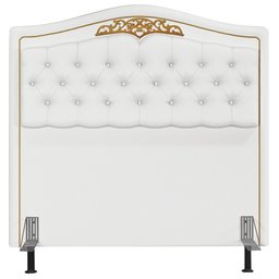 Cabeceira Cama Box Casal King 195cm Imperial J02 Corano Branco - Mpozenato - 3 Cabeceira Cama Box Casal King 195cm Imperial J02 Corano Branco - Mpozenato - 3