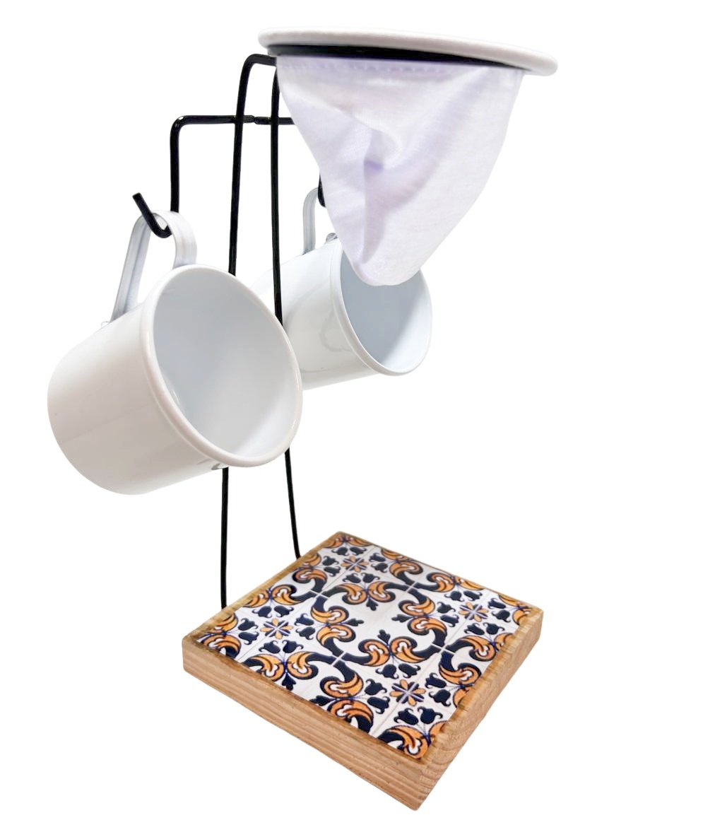 Mini Coador Café Gourmet Individual + 2 Canecas 170ml Mod2 - 1