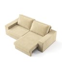 Ver imagem 3 de Sofá Capri 2 Lugares Retrátil e Reclinável 160cm Bege Suede