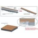 Ver imagem 3 de Ralo Linear Invisível Sifonado 5x70 Banheiro modelo Porcelanato Colar Piso - Ficone Reis