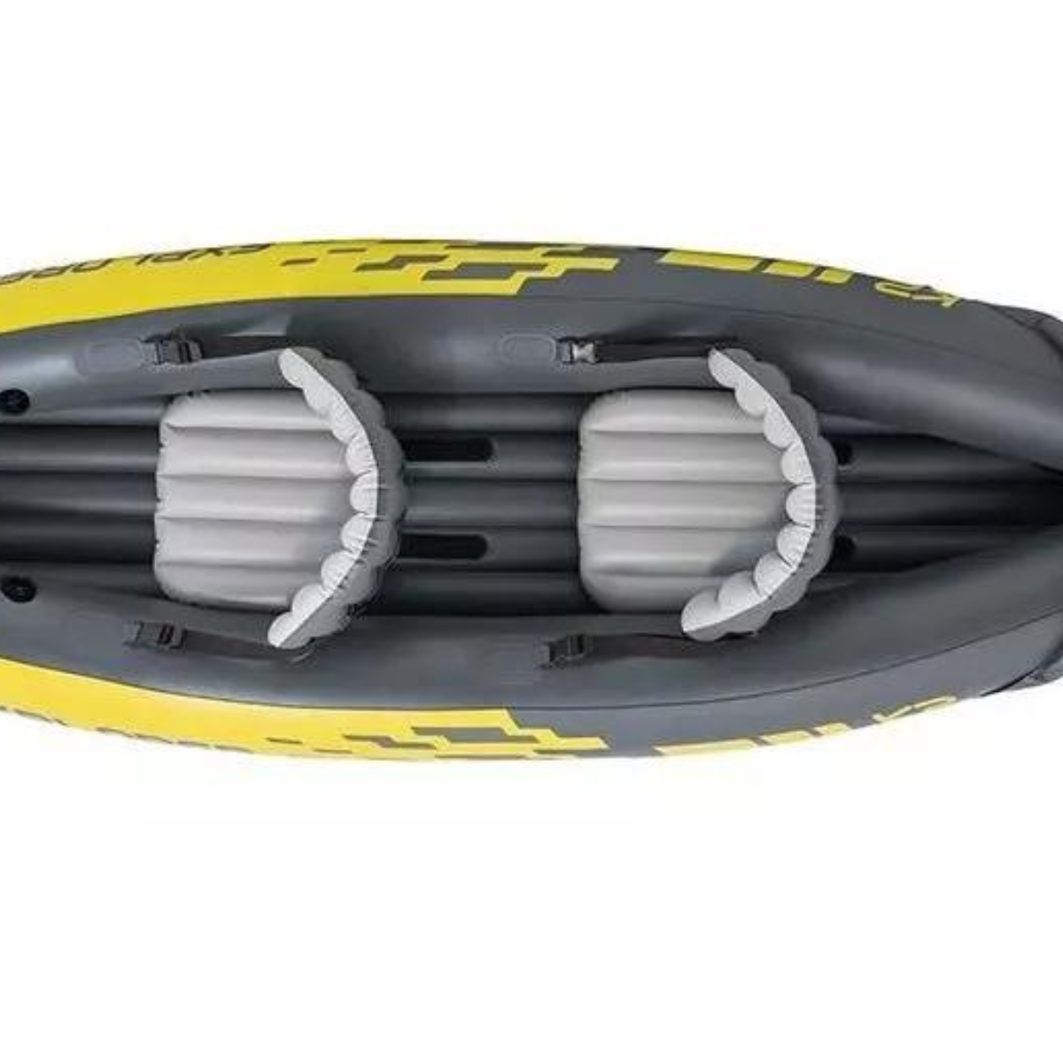 Caiaque Explorer K2 Pvc Super Forte + Remo Aluminio Banco Encosto Ajustavel:amarelo - 6