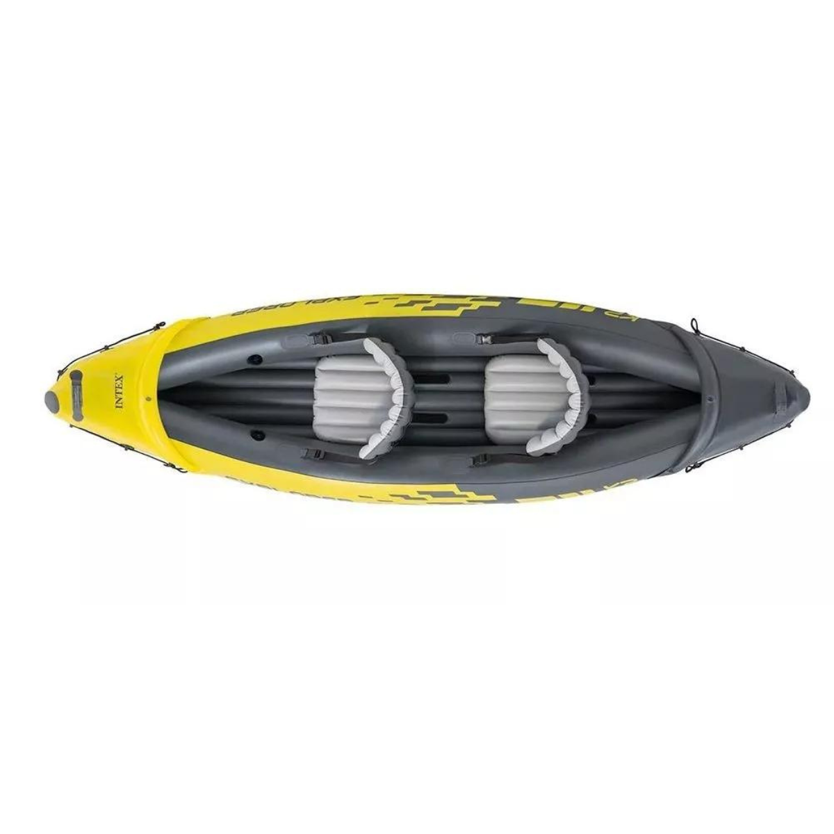 Caiaque Explorer K2 Pvc Super Forte + Remo Aluminio Banco Encosto Ajustavel:amarelo - 2