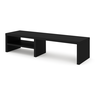 Suporte de Monitor em Mdf Preto Tx 80cm com Prateleira Lateral Design Moderno e Funcional - 1