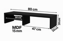 Ver imagem 2 de Suporte de Monitor em Mdf Preto Tx 80cm com Prateleira Lateral Design Moderno e Funcional
