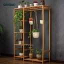 Ver imagem 2 de Floreira Vertical Chão Madeira Maciça Vasos Plantas Mod107