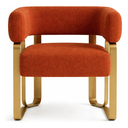 Ver imagem 7 de Kit 02 Poltrona Cadeira Decorativa Sala Clinica Versátil Loy:bouclé Terra Cota