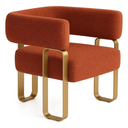 Ver imagem 6 de Kit 02 Poltrona Cadeira Decorativa Sala Clinica Versátil Loy:bouclé Terra Cota