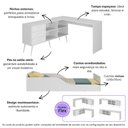 Ver imagem 3 de Kit Cama Infantil Montessoriana com Escrivaninha e Colchão Incluso Aura Multimóveis MP4822 Branco