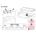Ver imagem 4 de Kit Cama Infantil Montessoriana com Escrivaninha e Colchão Incluso Aura Multimóveis MP4822 Branco