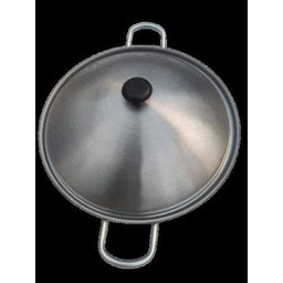 Tacho Fundo Chinês Wok Polido com Alças e Tampa - 2