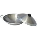 Ver imagem 3 de Tacho Fundo Chinês Wok Polido com Alças e Tampa