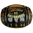 Ver imagem 1 de Pingometro Placa Barril Deitado Cantinho Churrasco 3 Copos