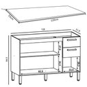 Ver imagem 4 de Balcão Gabinete para Pia com Tampo 120cm Urban K02 Freijó - Mpozenato