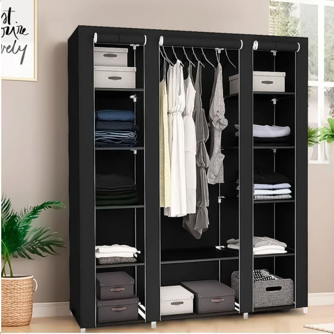 Guarda Roupa Dobrável Organizador Roupa Portátil Armário 3 P - 3