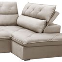 Ver imagem 7 de Sofá 3 Lugares Retrátil Reclinável Chaise Direito 258cm Bergen F04 Veludo Bege - Lyam Decor