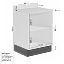 Ver imagem 3 de Balcão 2 Portas 60cm com Tampo com Rodapé Ipanema CabeCasa MadeiraOriginals