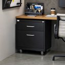 Ver imagem 2 de Gaveteiro de Aço 2 Gavetas com Rodízios com Chave