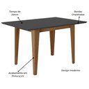 Ver imagem 3 de Conjunto Sala de Jantar Mesa com Tampo Chanfrado Kate 4 Cadeiras Estofadas Jade Poliman
