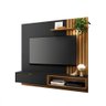 Painel Bancada Suspensa para Tv até 60 Polegadas Ripado 160cm Tocantins Preto Fosco/noce Milano - 4