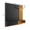 Painel Bancada Suspensa para Tv até 60 Polegadas Ripado 160cm Tocantins Preto Fosco/noce Milano - 7