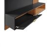 Painel Bancada Suspensa para Tv até 60 Polegadas Ripado 160cm Tocantins Preto Fosco/noce Milano - 5