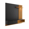 Painel Bancada Suspensa para Tv até 60 Polegadas Ripado 160cm Tocantins Preto Fosco/noce Milano - 3
